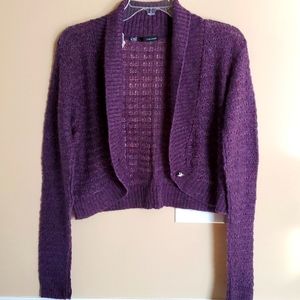 Purple Long Sleeve crop sweater